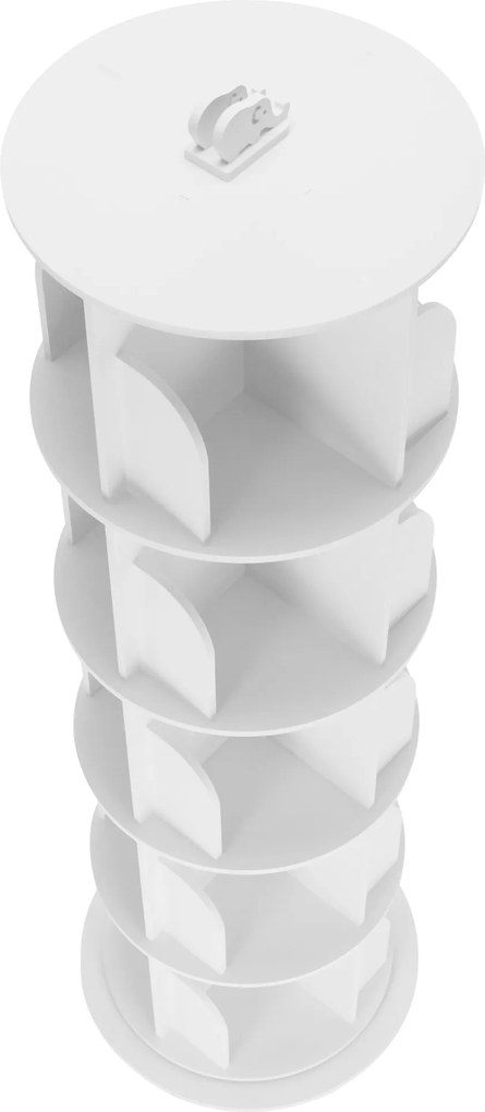 Forgó polcállvány, 5 polc, fehér, ERION TYP 2 + ajándék