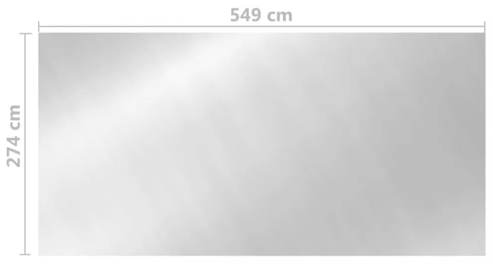 ezüst polietilén medencetakaró 549 x 274 cm