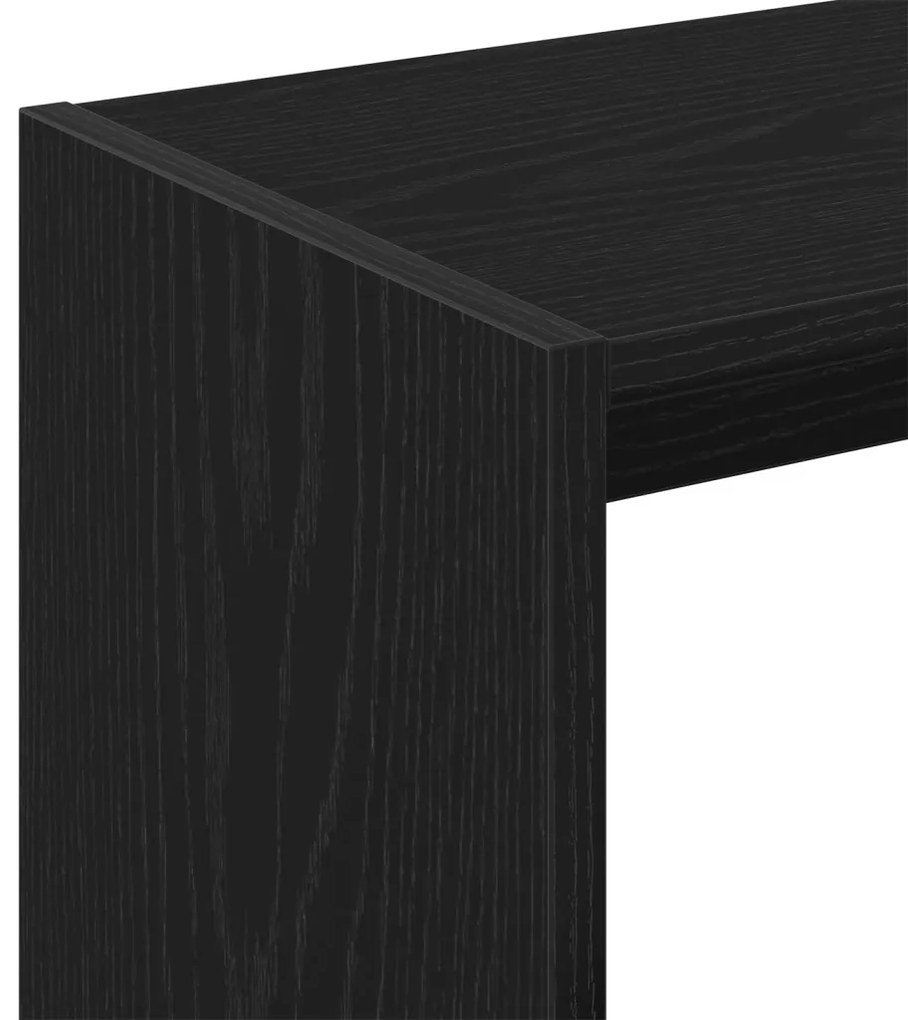 Oldalsó Asztal Fekete Tölgy 50x26x50 cm Műanyag Fa