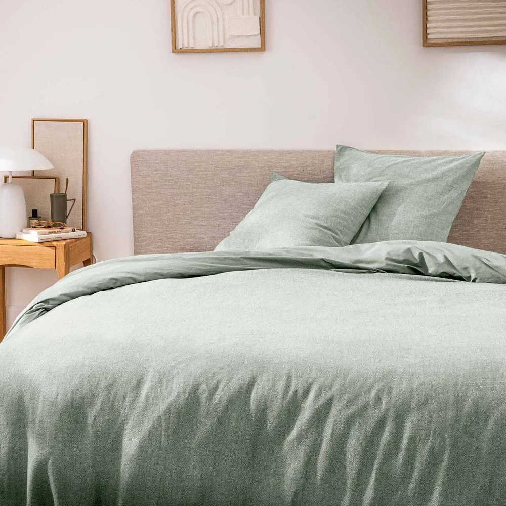 Zöld kétszemélyes-hosszabbított háromrészes pamut ágyneműhuzat 240x220 cm Meline – douceur d'intérieur