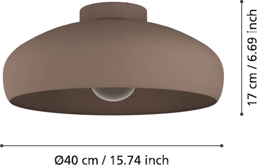 EGLO 900359 MOGANO Loft Mennyezeti Lámpa Bézs E27 IP20