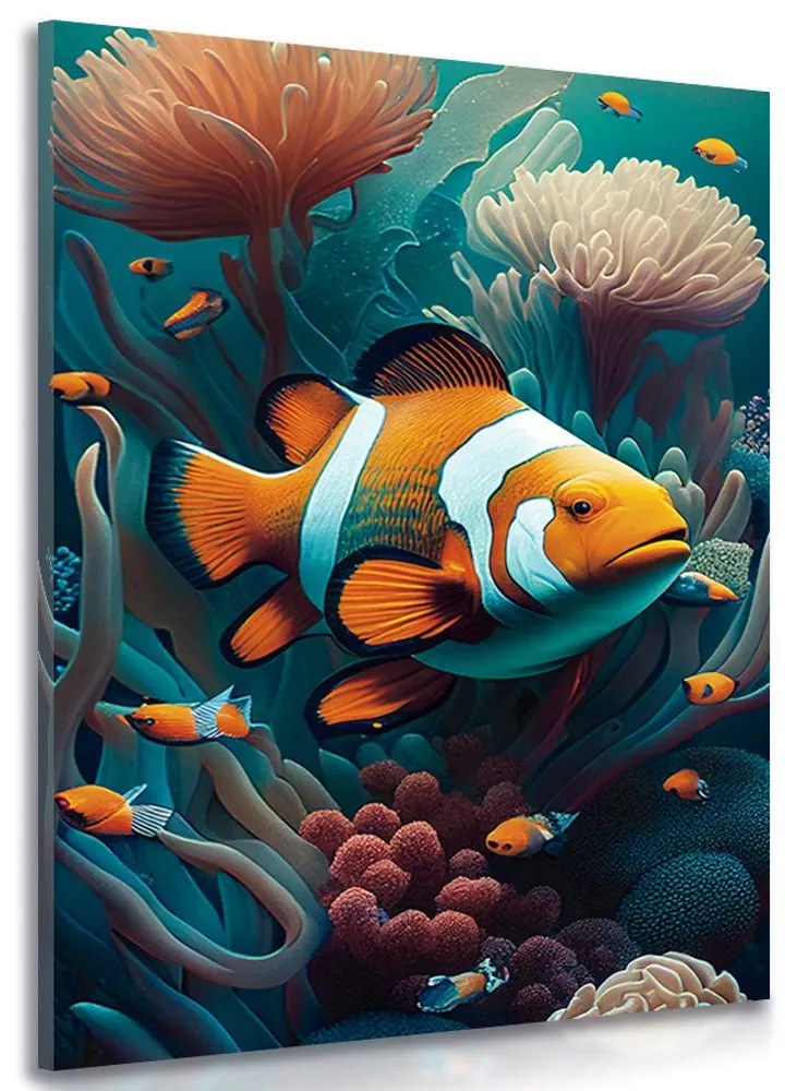 Kép szürrealista bohóchal