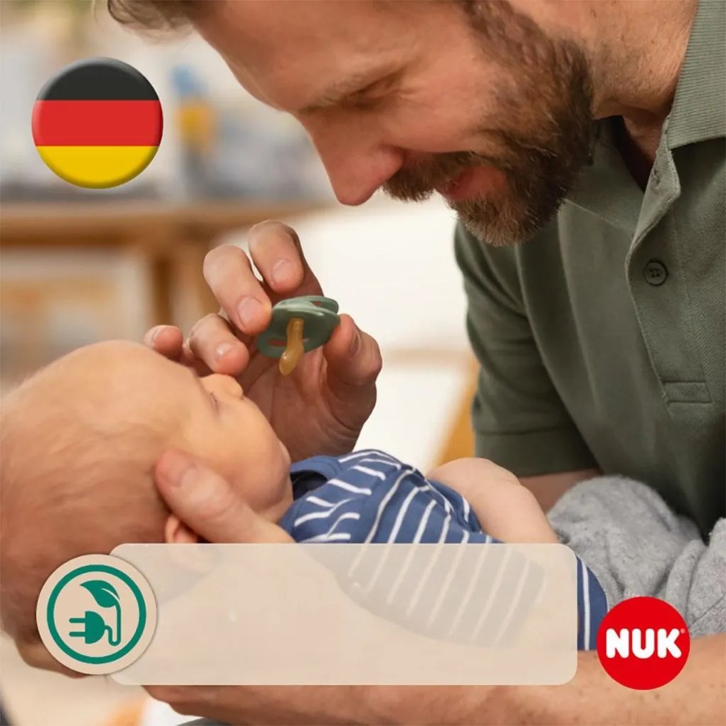 NUK For Nature latex cumi 6-18 h 2 db box piros, vel. 6-18 m