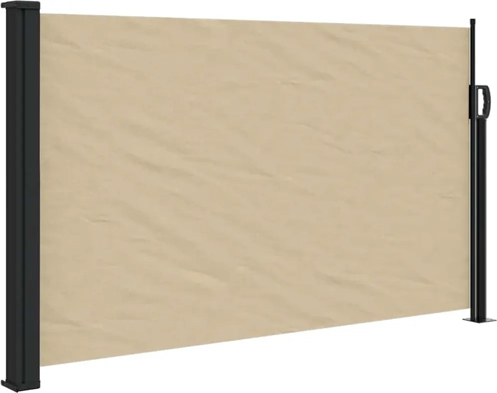 vidaXL bézs behúzható oldalsó napellenző 120 x 600 cm