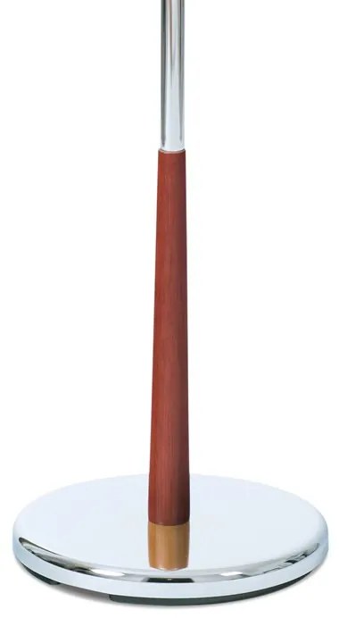 82646 Barna szobainas, tömör fa és krómozott fém. Teherbírás 6 kg.