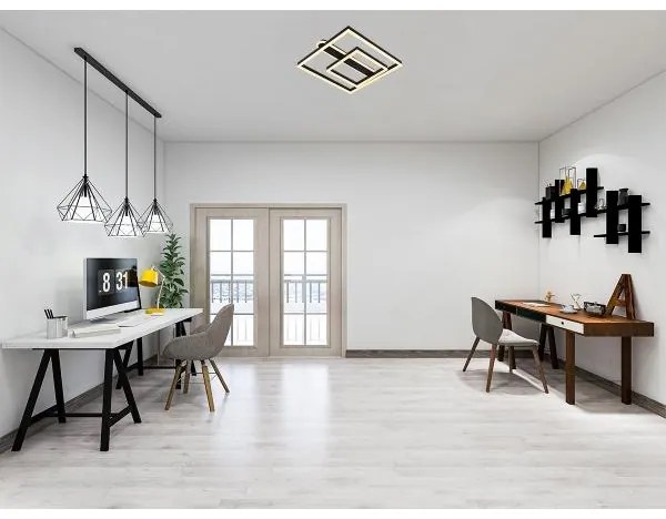 Fényerőszabályozható LED mennyezeti lámpatest LED/95W/230V 3000-6500K + távirányító