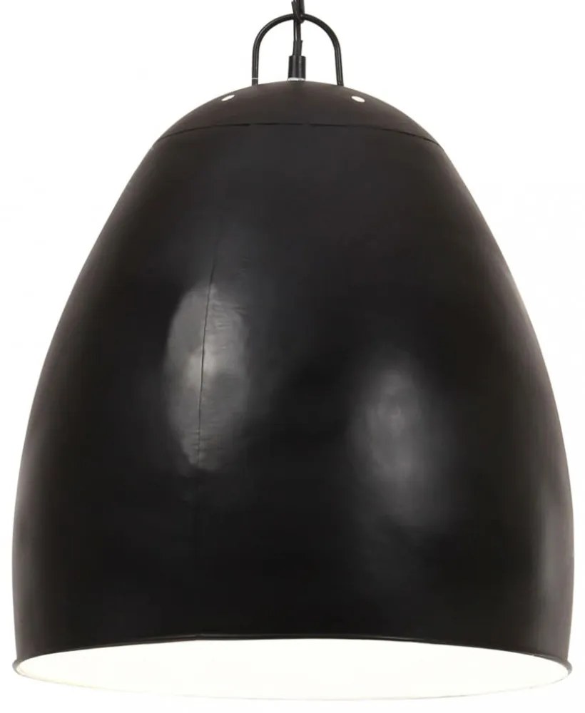 kerek fekete ipari függőlámpa 25 W 42 cm E27