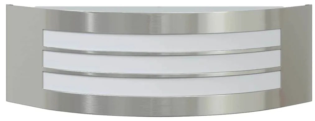 Kültéri Fali Lámpák 2 pcs Ezüst 32 x 10 x 10 cm