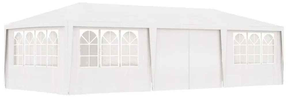 fehér rendezvénysátor oldalfalakkal 4 x 9 m 90 g/m²