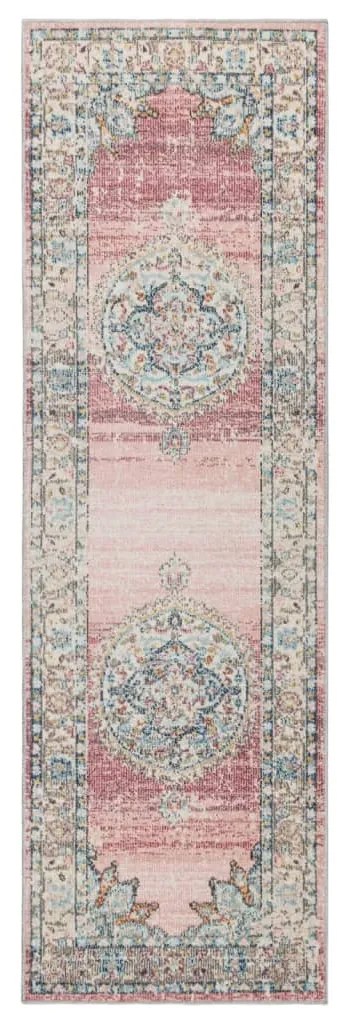 ARBIZU többszínű vintage stílusú bel-/kültéri szőnyeg 80x250 cm