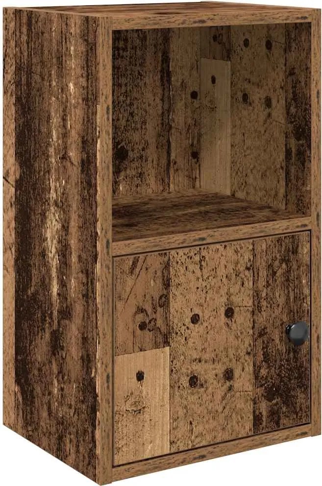 vidaXL antik fa színű szerelt fa könyvespolc 31x24x52 cm