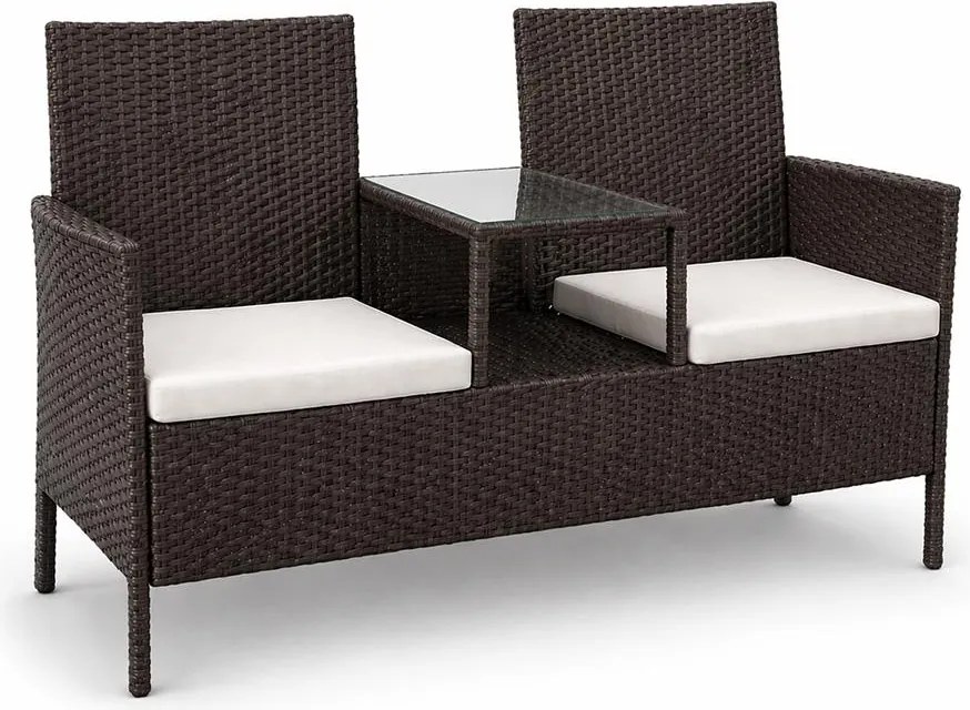 Catini Festa Kerti rattan pad - Barna / Bézs