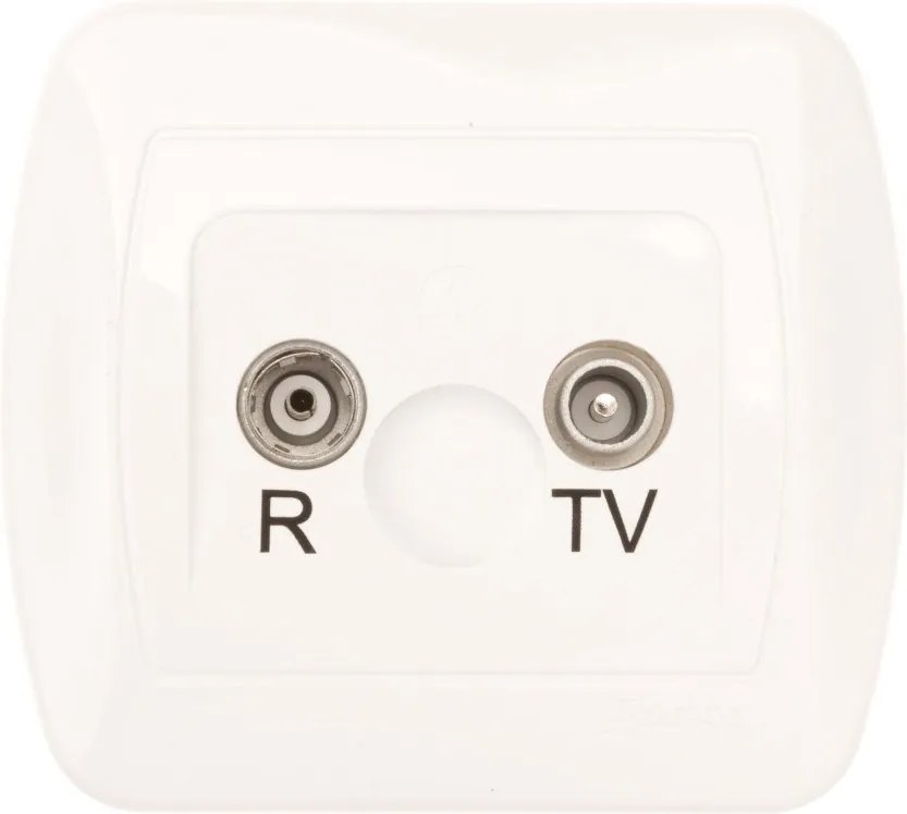 Akkord fali antenna aljzat dupla Kontakt-simon fehér AAK/11