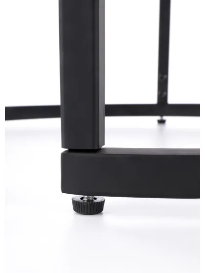 KÉSZLET 2x OREO konferencias asztal, átm. 43/53 cm, fekete/dió