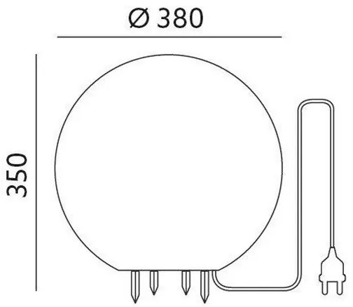 Kültéri dekoratív lámpa GARDEN BALL 1xE27/40W/230V IP65 á. 38 cm