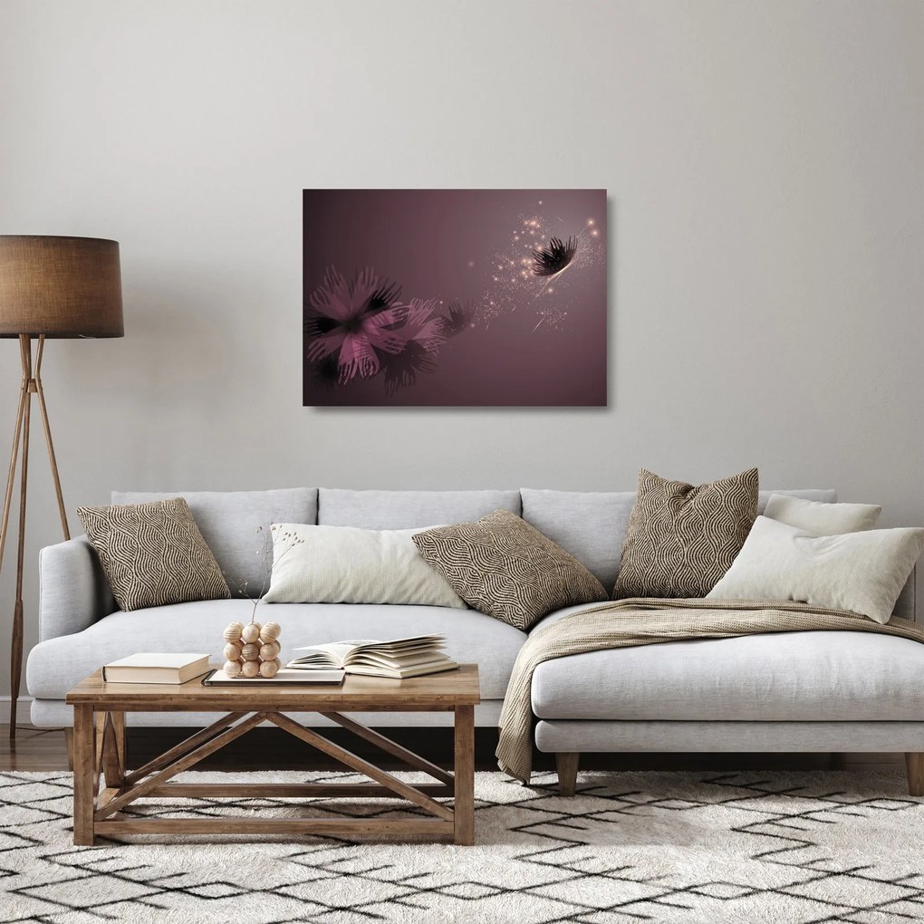 A pillangó virágának képe (üvegen) (70x50 cm)