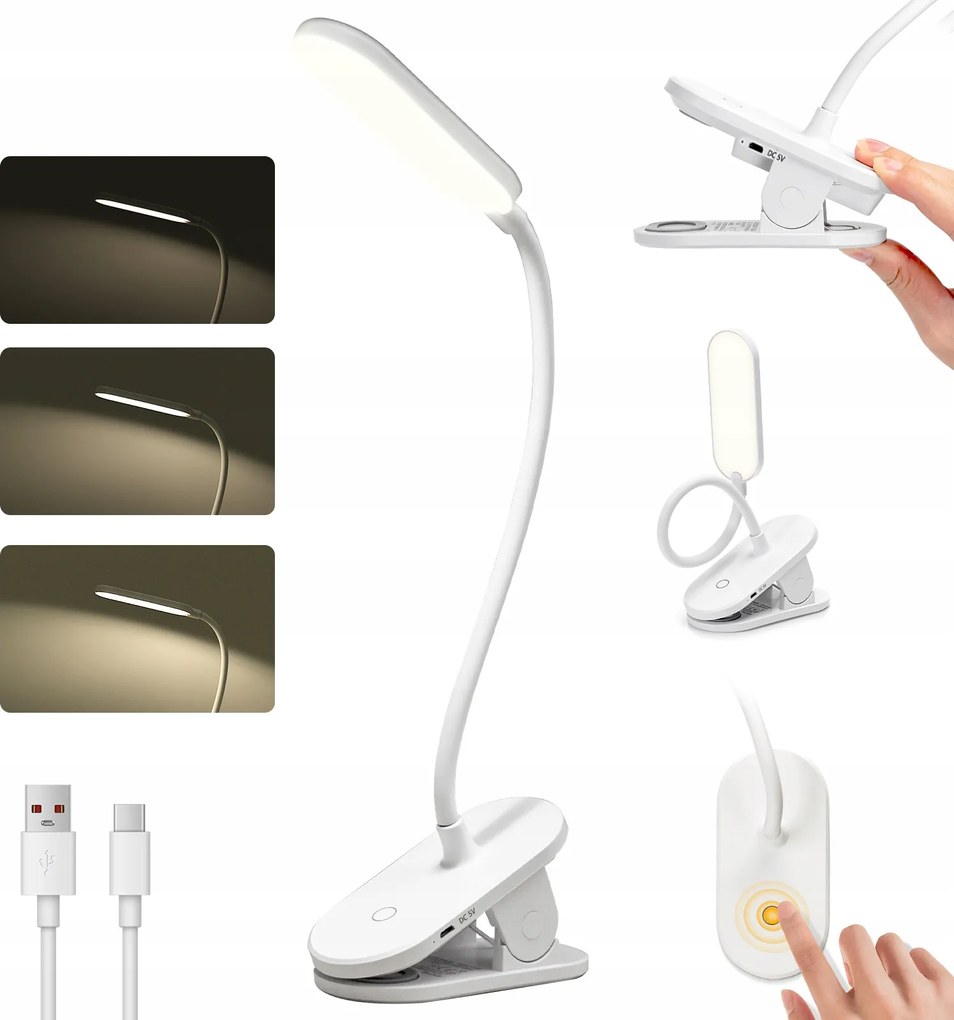 Vezeték nélküli LED-es éjjeli lámpa Aigostar klippel