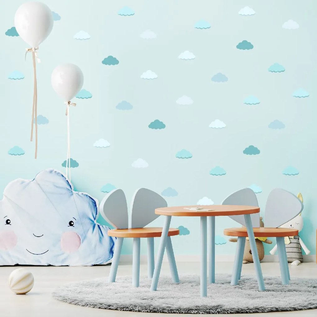 PIPPER. Textil falmatrica "Felhők" 60x70cm Szín: Sötét pasztell színek