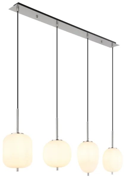 Globo 15345-4NO - Csillár zsinóron BLACKY I 4xE14/40W/230V