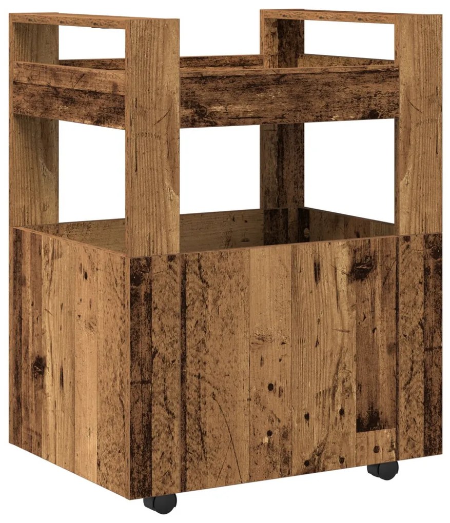 vidaXL Konyhai kocsi Régi fa 60 x 45 x 80 cm Faanyag