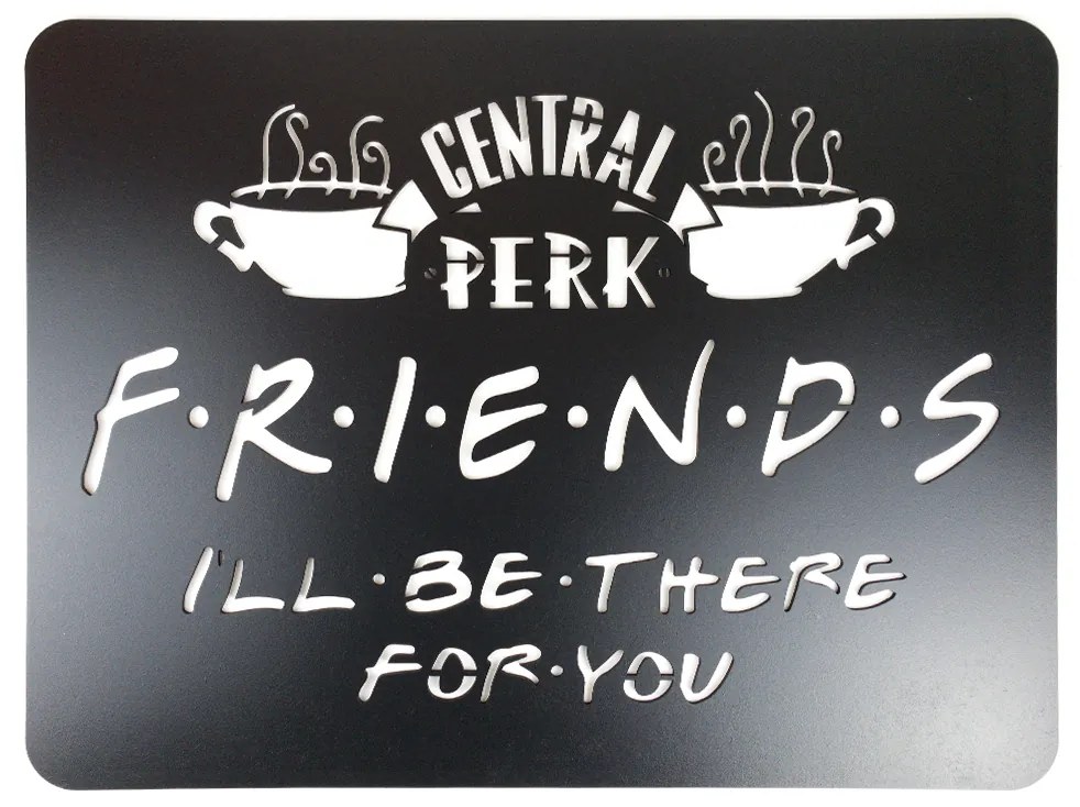 Vidám Fal Fából készült fali dekoráció Jóbarátok Friends