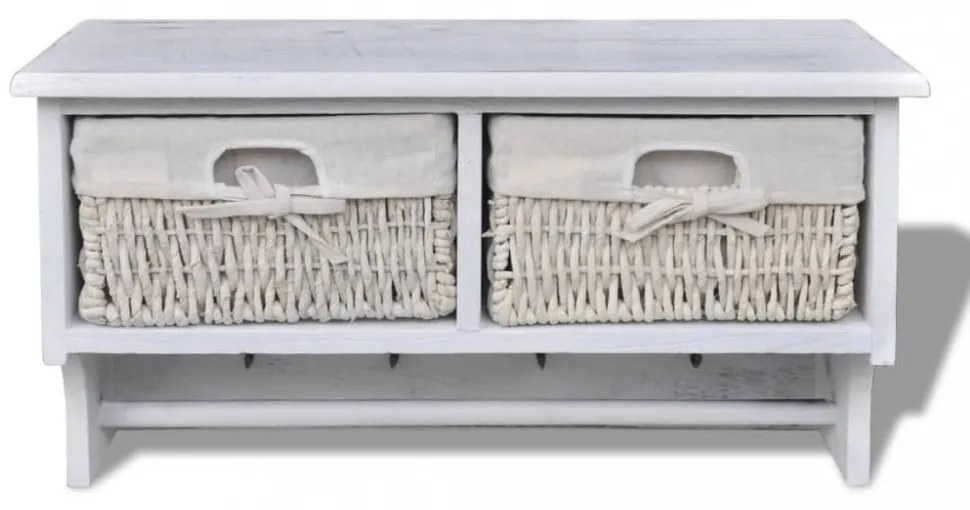fehér császárfa fali polc 60 x 23,5 x 33 cm