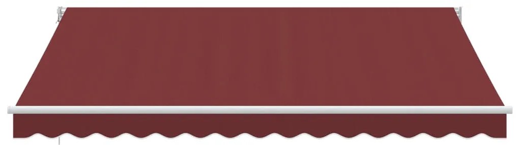 burgundi vörös kézzel kihúzható napellenző 400 x 300 cm