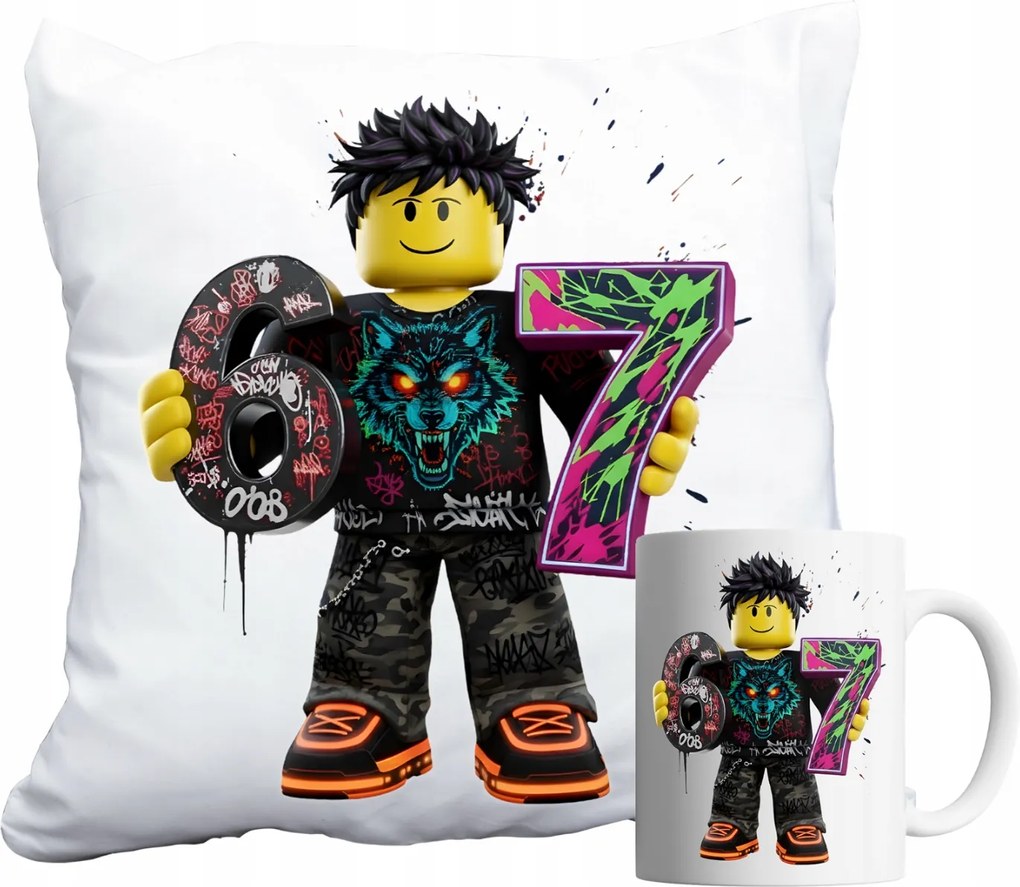 Bögre És Párna Szett Six Seven 67 Steal A Brainrot Ajándék Név