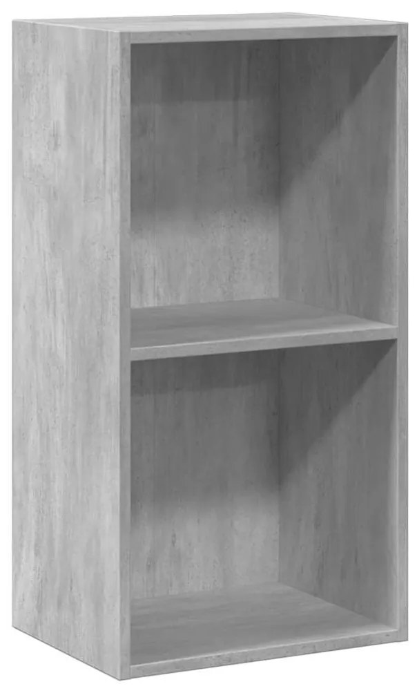 2-szintes betonszürke forgácslap könyvszekrény 40x30x76,5 cm