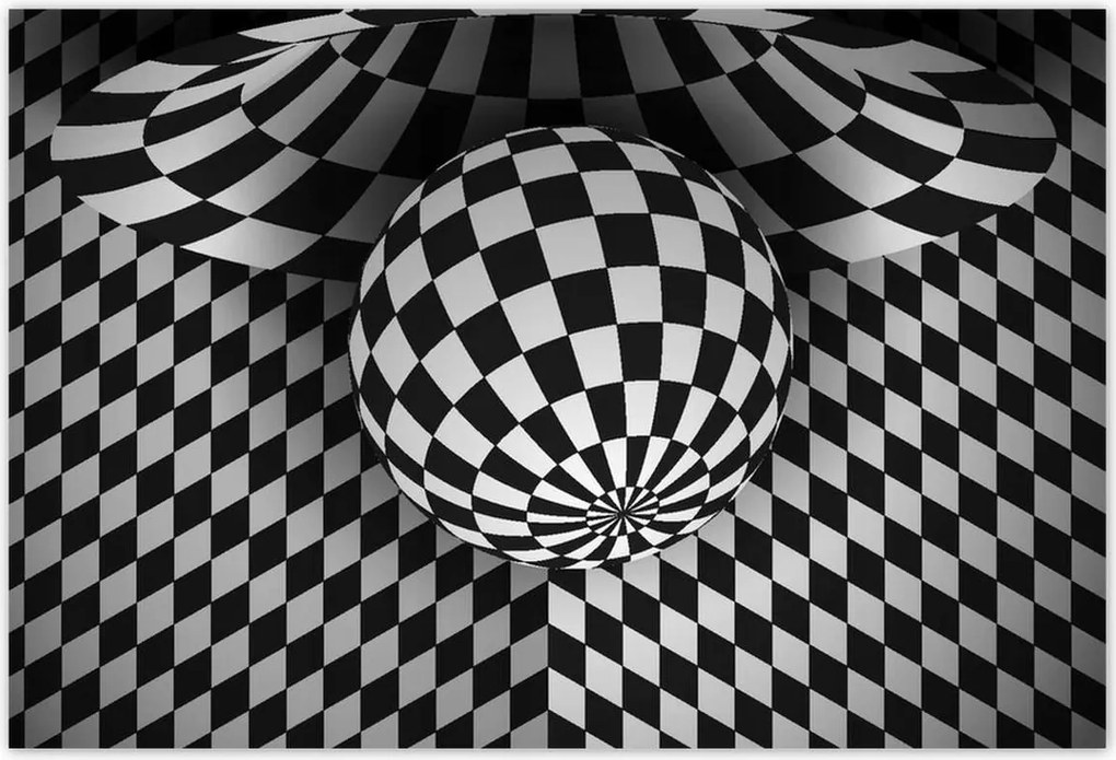 Poszterek 185x125 Absztrakt fekete-fehér