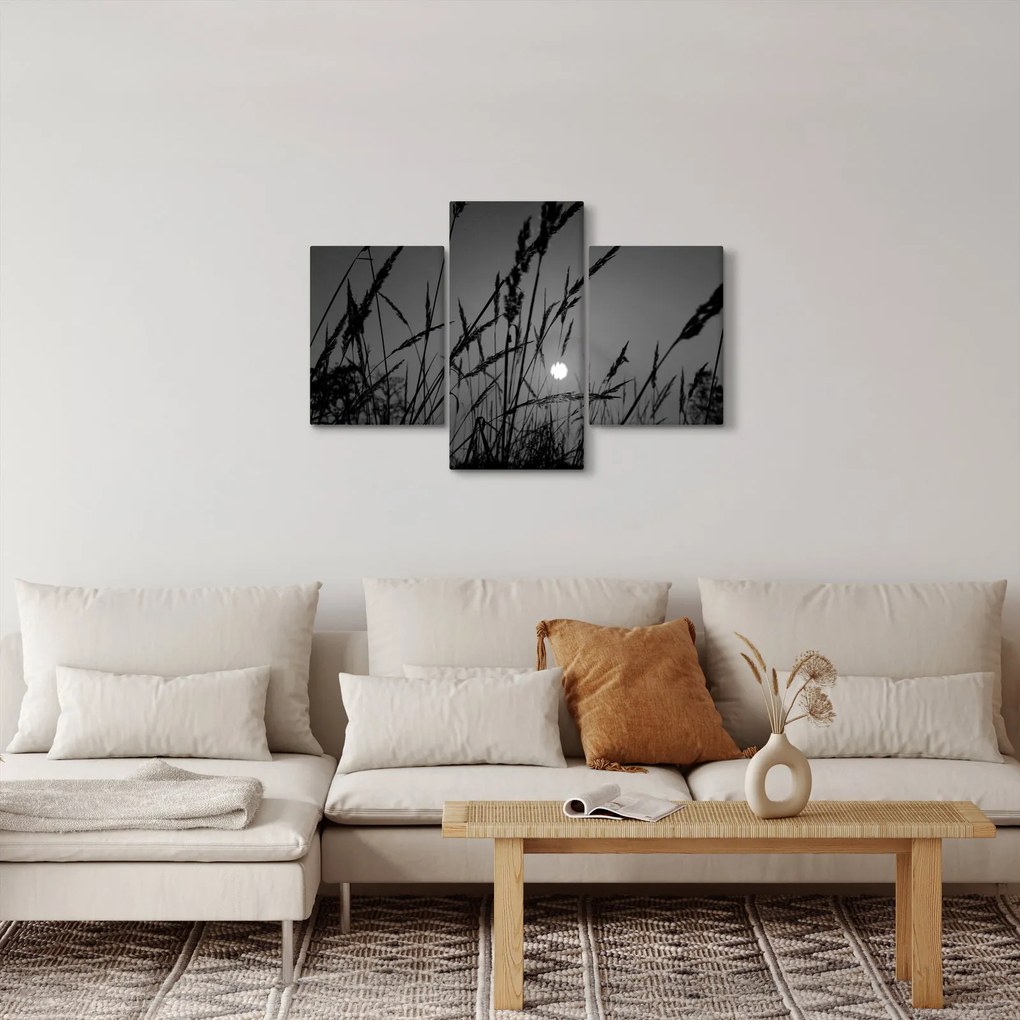 Kép - rét naplementével (90x60 cm)