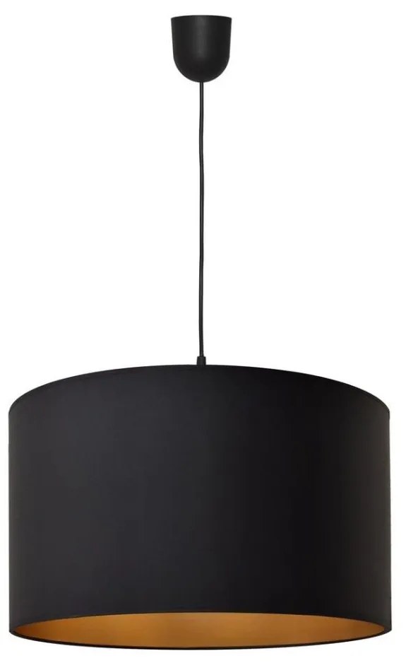 Helam Csillár zsinóron ALBA 1xE27/15W/230V á. 45 cm fekete/arany HE0989