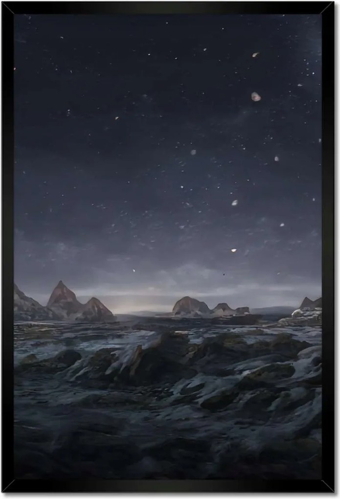 Poszterek keretben 40x60 Éjszakai csodálatos hegyek