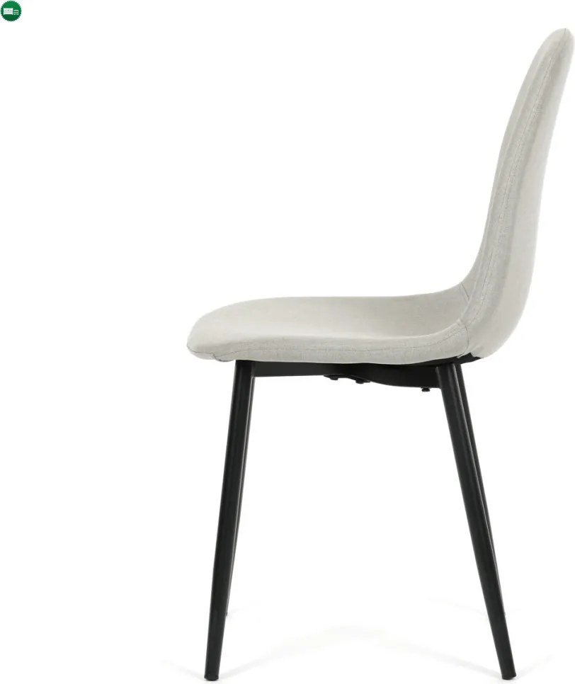 Jídelní židle, krémová, látka, CT-V2972 CRM2