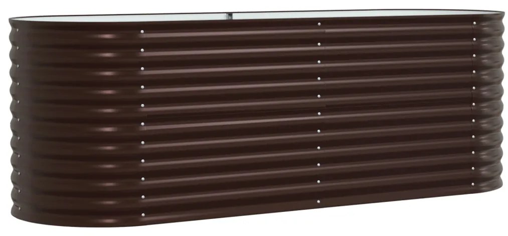 Kerti Emelt Ágy Barna 240x80x81 cm Horganyzott Acél