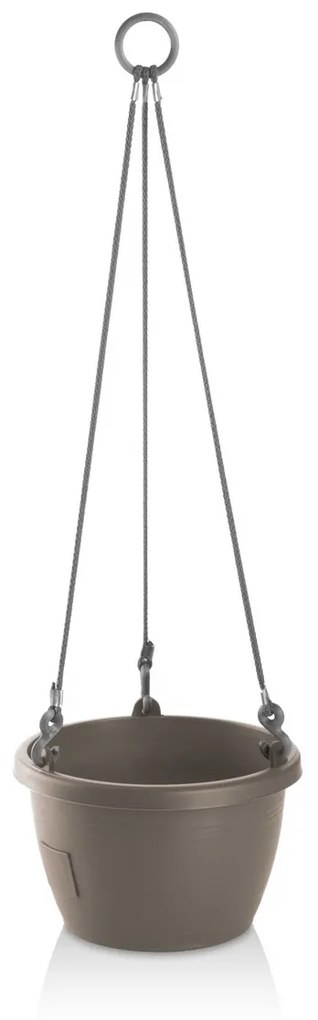 Gardenico Marina önöntöző felakasztható virágtartó taupe, átmérő: 30 cm, 30 cm átmérőjű