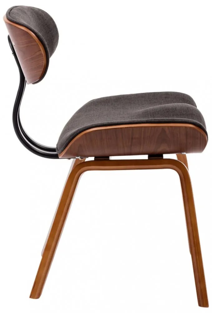 4 db szürke hajlított fa és szövet étkezőszék