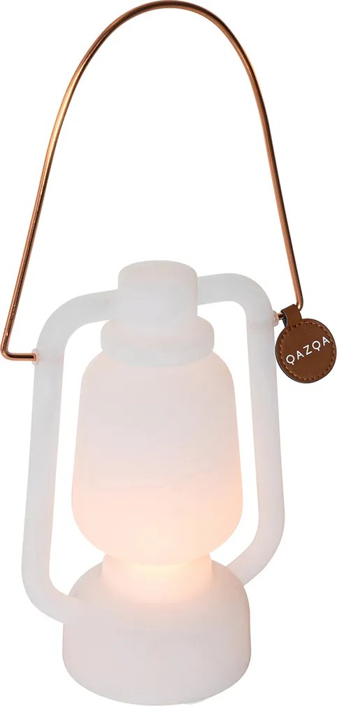 Asztali lámpa újratölthető 22 cm IP44 fehér - Storm Mini