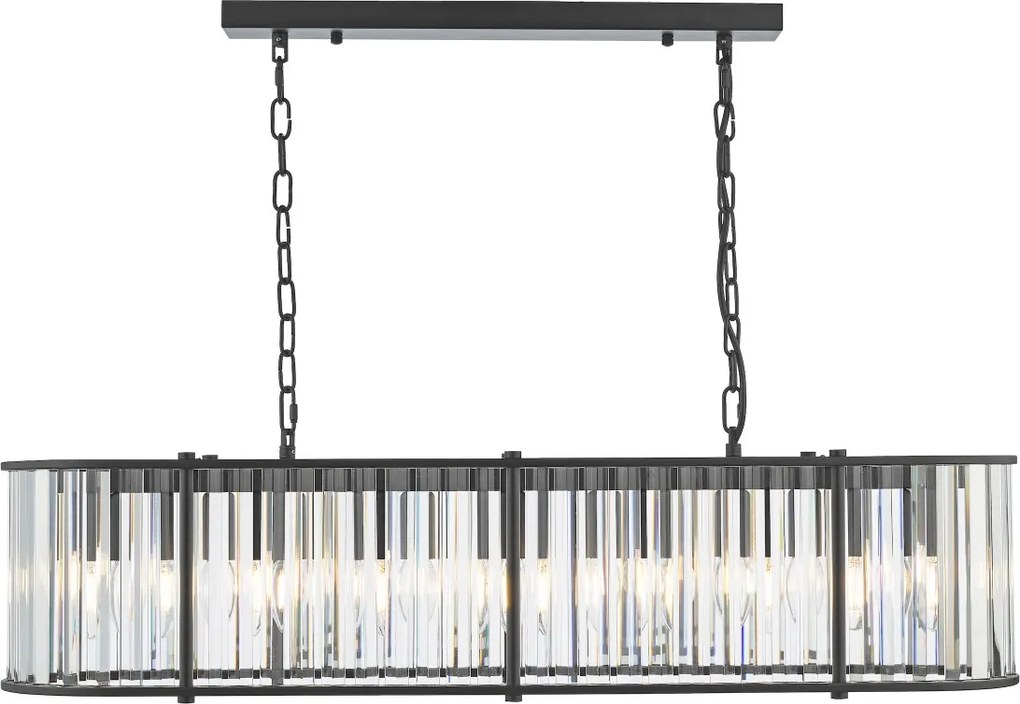 Dar Lighting glamour kristály modern függeszték kiran fekete darkir3422