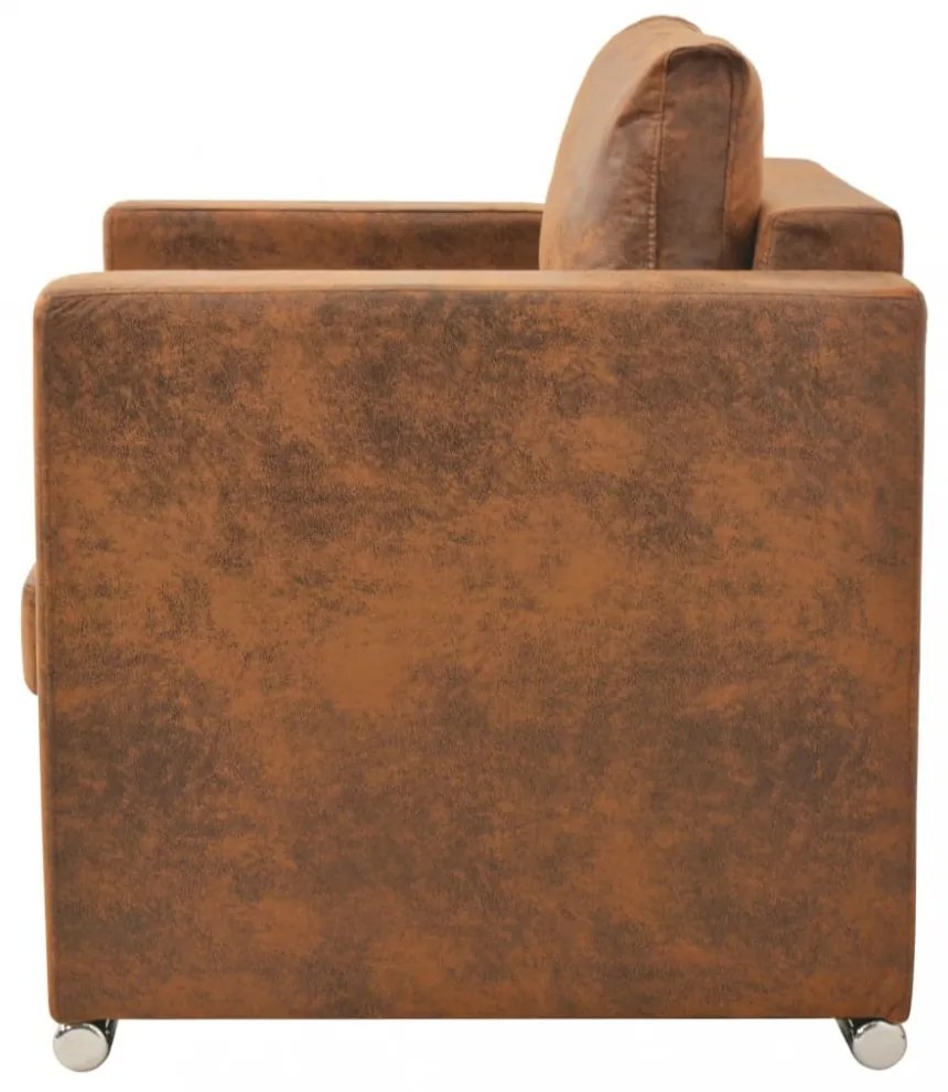 barna műbőr fotel 82 x 73 x 82 cm