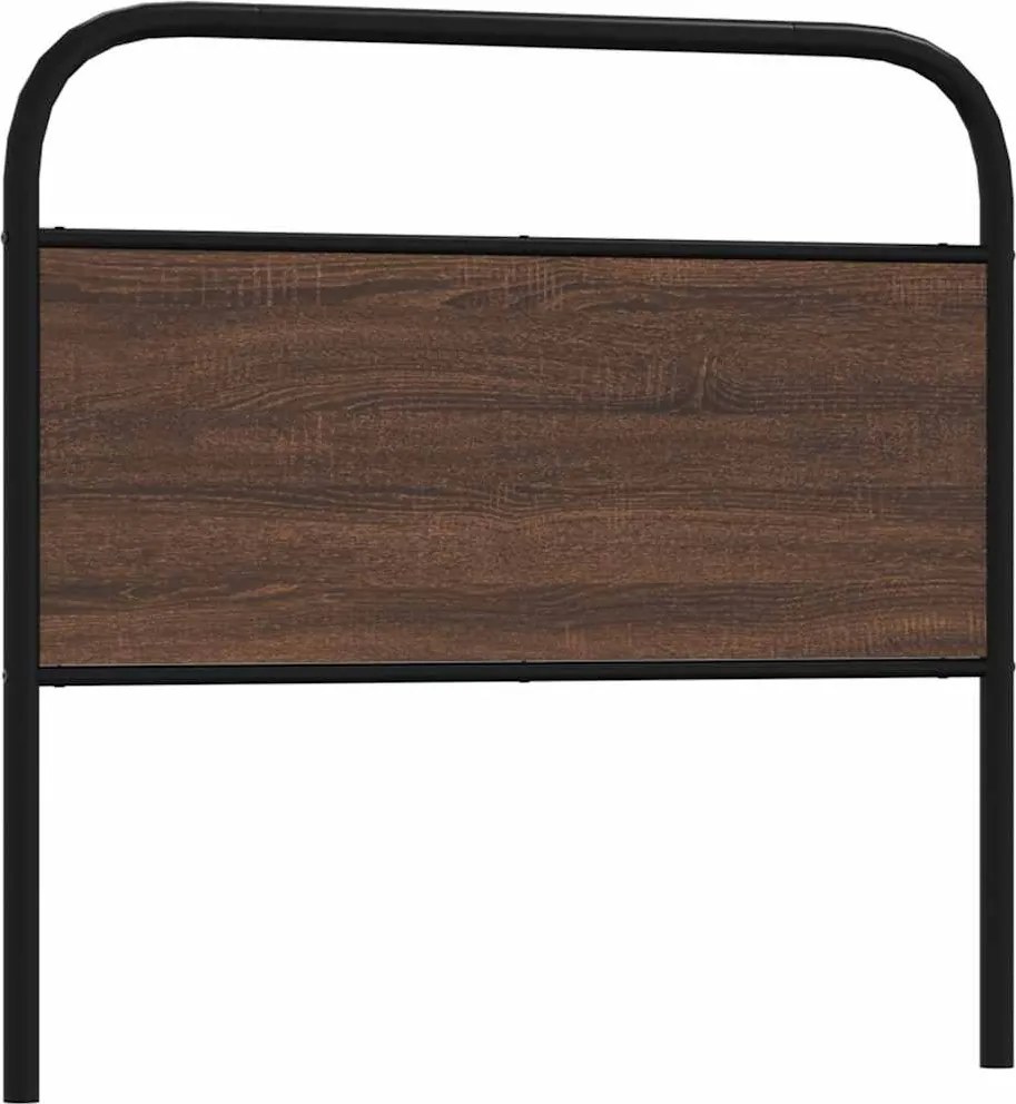 vidaXL barna tölgy színű acél és szerelt fa csere fejtámla 90 cm