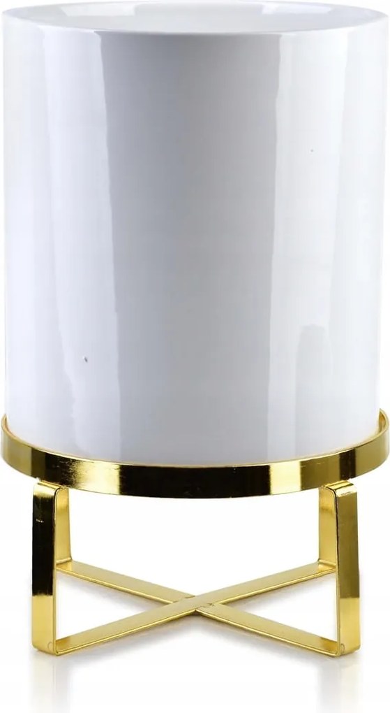 Kerámia kaspó Neva White&amp;Gold, arany