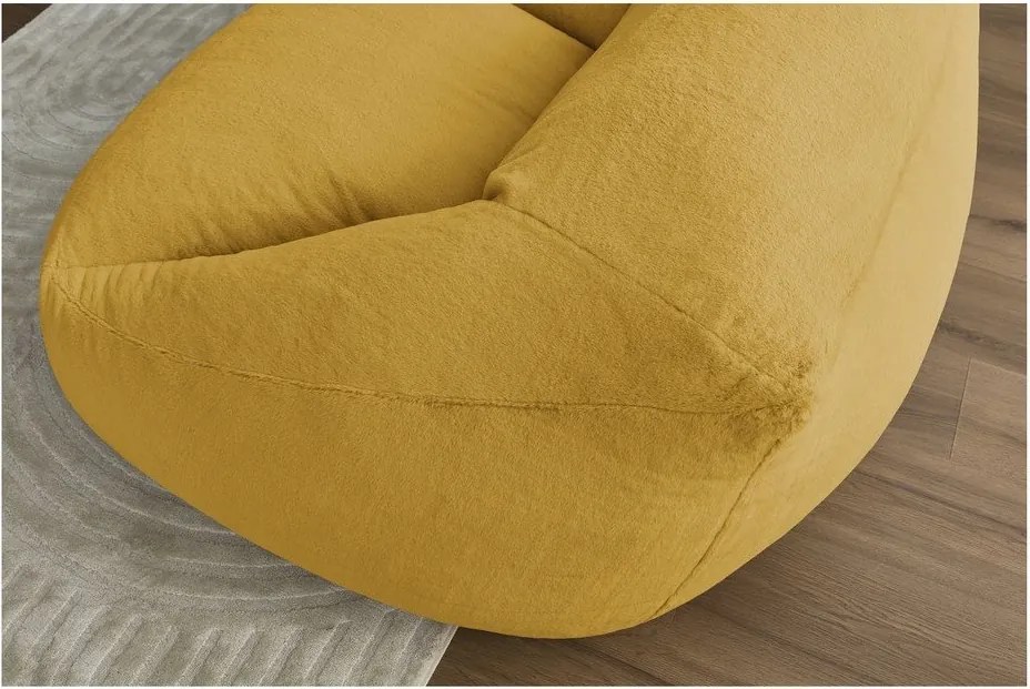 Sárga műszőrme babzsákfotel Lilibet – Bobochic Paris