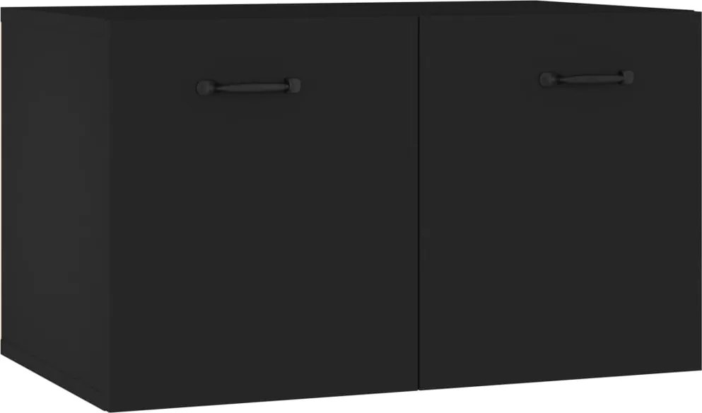 vidaXL fekete szerelt fa faliszekrény 60 x 36,5 x 35 cm