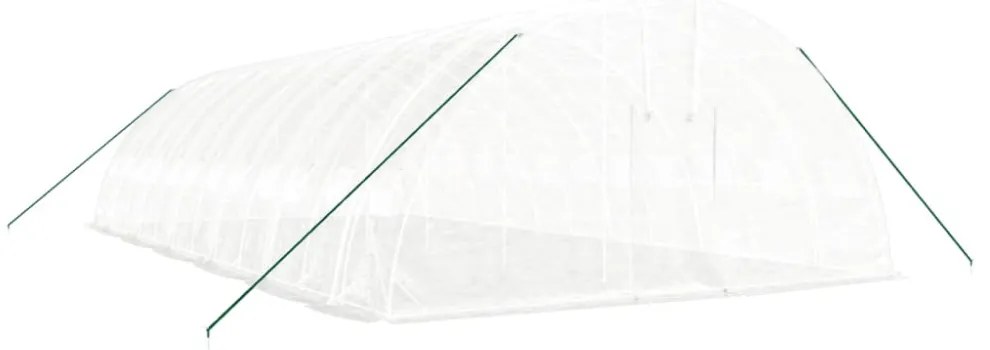 fehér acélvázas melegház 72 m² 12x6x2,85 m