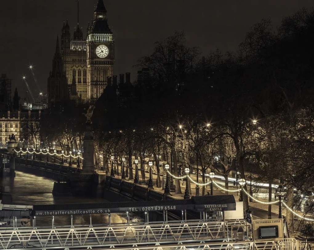 Poszter 76x60,5cm Esti kilátás a Big Benre, Assaf Frank