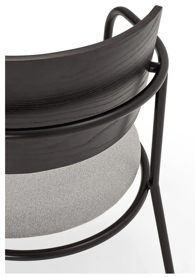 Fekete-szürke étkezőszék kőrisfa dekorral Eclipse - Teulat