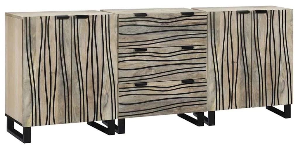 Fürdőszoba bútor szett fiókkal 3 pcs Fehér 180 x 33 x 75 cm