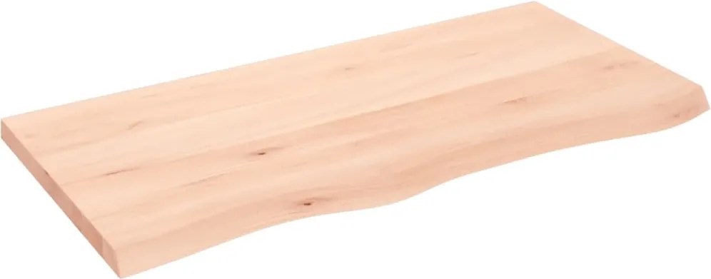 vidaXL kezeletlen tömör tölgyfa fali polc 100x50x(2-4) cm