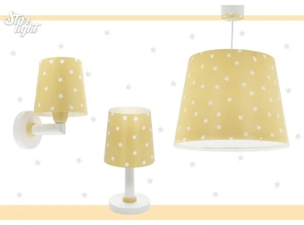 Dalber 82219A - Gyermek fali lámpa STAR LIGHT 1xE27/60W/230V sárga